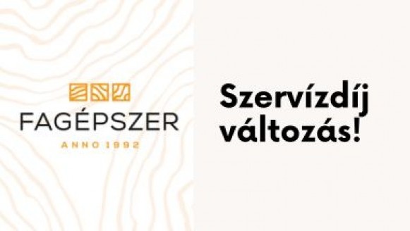 Szervízdíj változás! 
