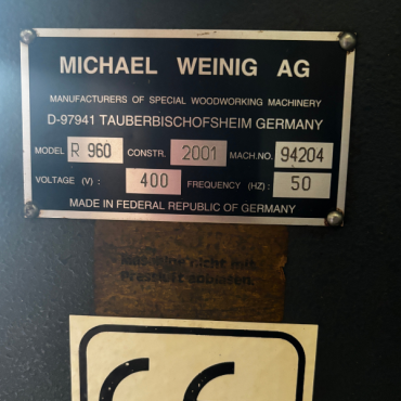 WEINIG RONDAMAT 960 univerzális élezőgép